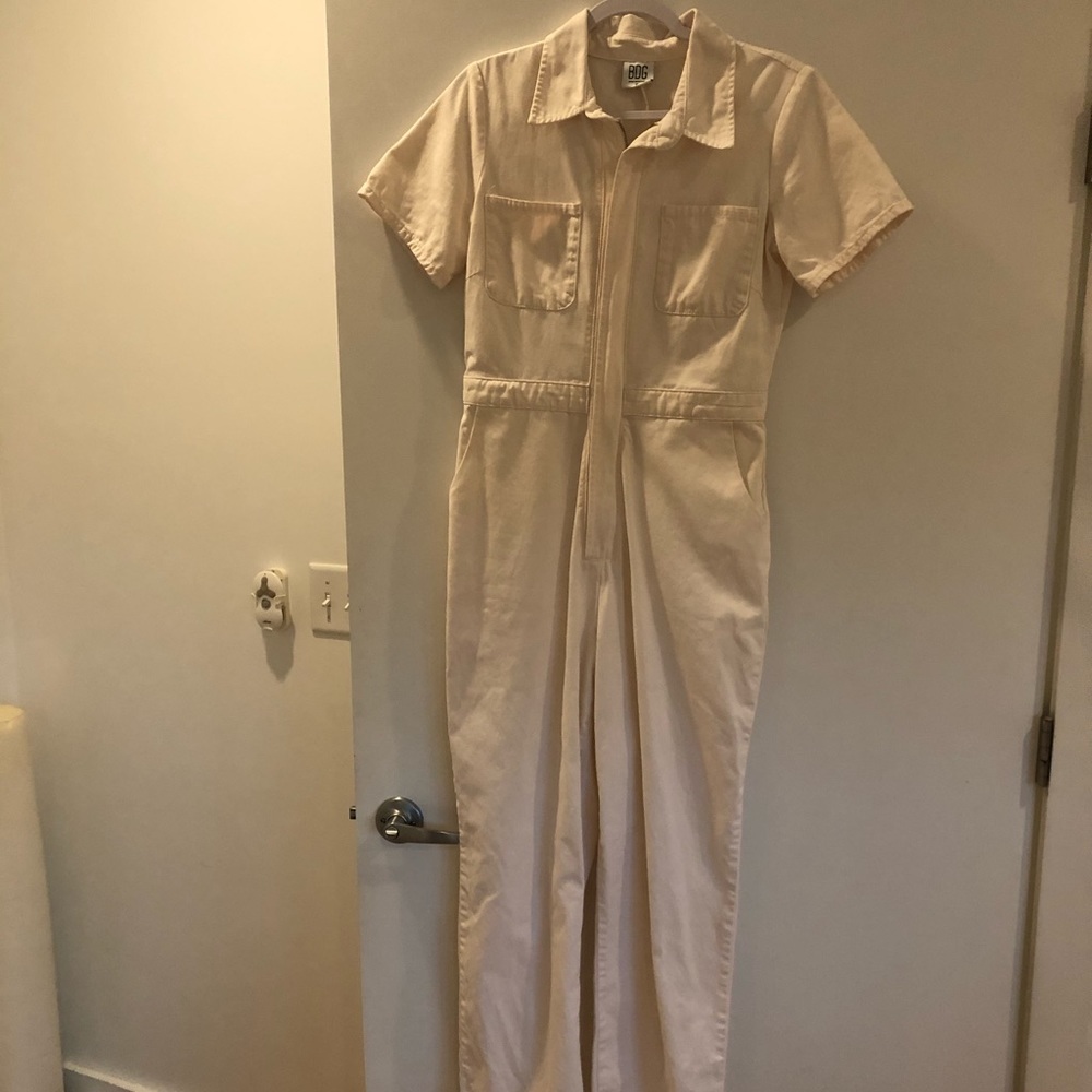 UO BDG Cream Utility Jumpsuit Size Medium